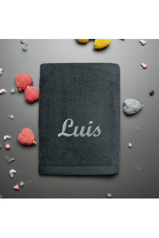 Comprar Toalla Personalizada Gris Abecé