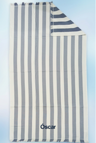 Toalla Playa Stripes Azul Marino