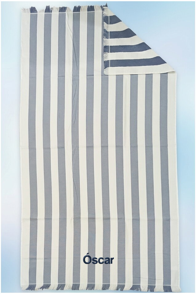 Comprar Toalla Playa Pareo Stripes Azul Acero