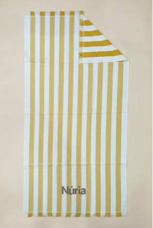 Toalla Playa Stripes Curry