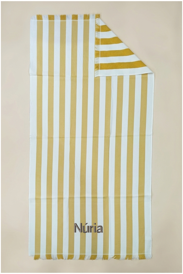 Comprar Toalla Playa Pareo Stripes Curry