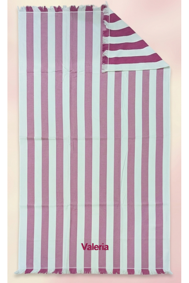 Comprar Toalla Playa Pareo Stripes Fucsia