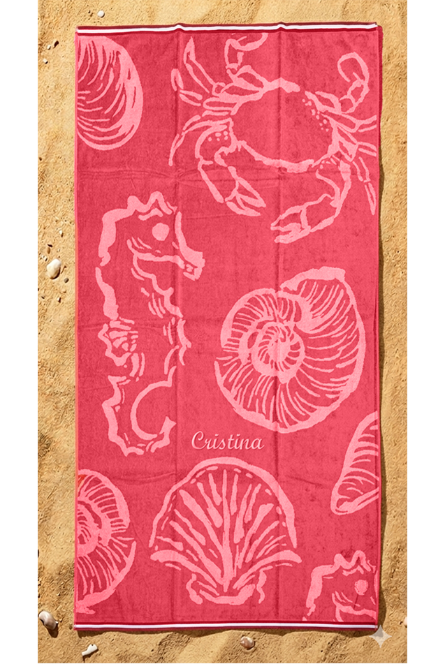 Comprar Toalla Playa Caballito Coral