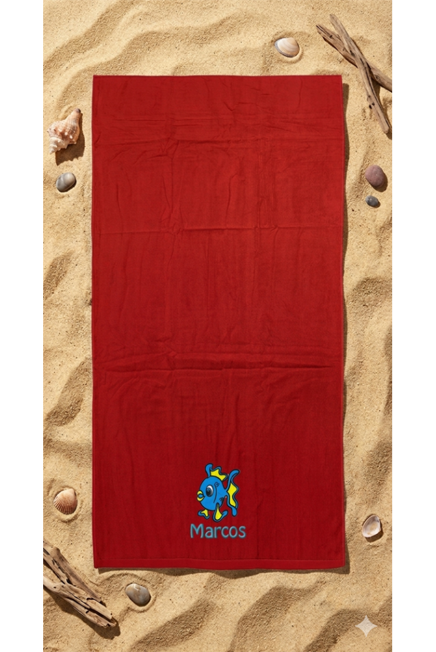 Comprar Toalla Playa Pez Roja