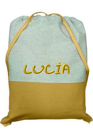 Bolsa Ropa Guardería Mostaza Line