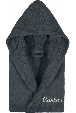 Albornoz Capucha Gris Personalizado