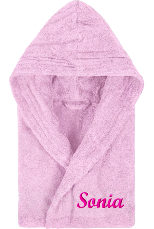 Albornoz Capucha Rosa Personalizado