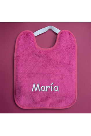 Babero Guardería Goma Fucsia