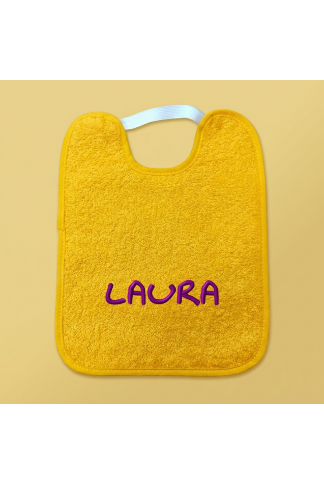 Comprar Babero Guardería Goma Amarillo