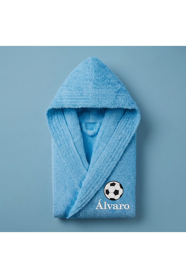 Comprar Albornoz Futbol Azul Cielo