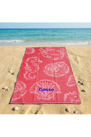 Toalla Playa Caballito Coral