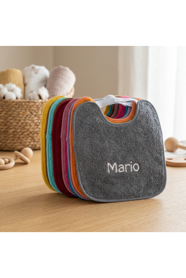 Comprar Pack 5 Baberos Guardería con Goma Personalizados