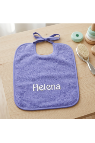 Babero Picolo Tira Lila Personalizado