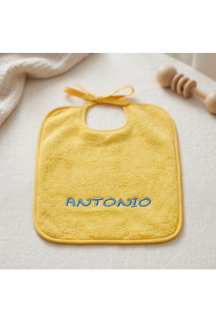Babero Picolo Con Tira Amarillo Personalizado