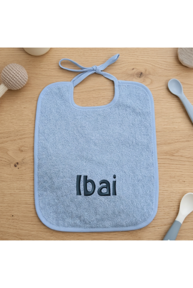 Comprar Babero Picolo Con Tira Celeste Personalizado