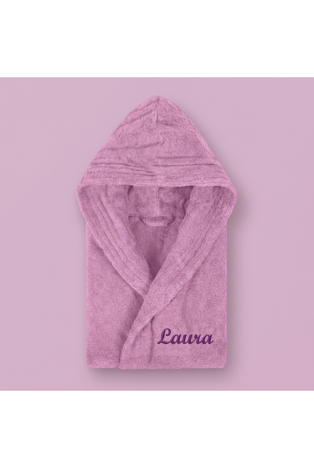 Comprar Albornoz Capucha Lavanda Personalizado