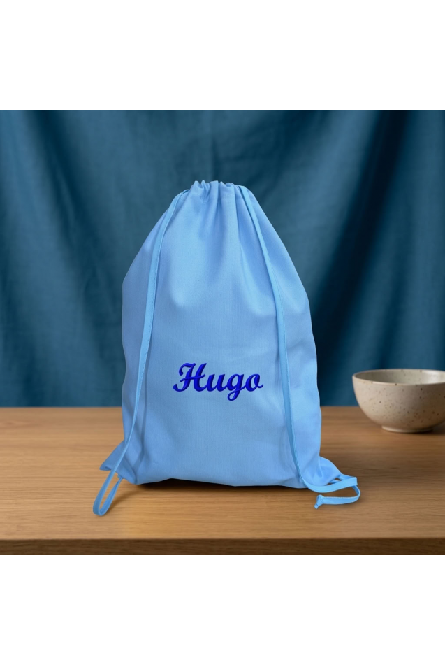 Comprar Bolsa de Tela Personalizada para Guardería Azul