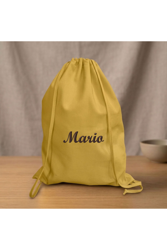 Comprar Bolsa de Tela Personalizada para Guardería Mostaza