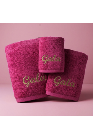 Juego Toallas Algodón Alfa Fucsia