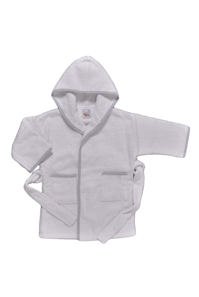 Comprar Albornoz Picolo Topos Gris T.1
