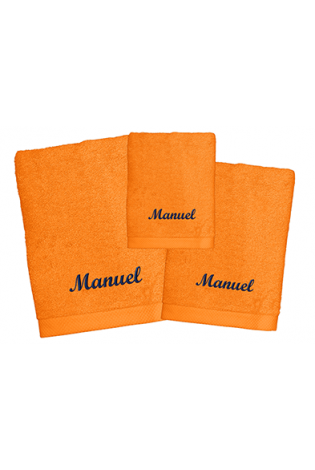 Juego de Toallas Pure Naranja Personalizado
