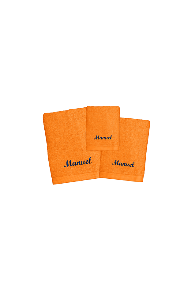 Juego de Toallas Pure Naranja Personalizado Comprar Juego de Toallas Pure Naranja