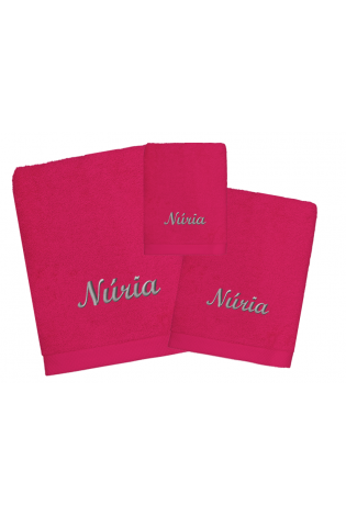 Juego de Toallas Pure Fucsia Personalizado