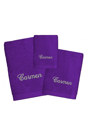 Juego de Toallas Pure Violeta Personalizado