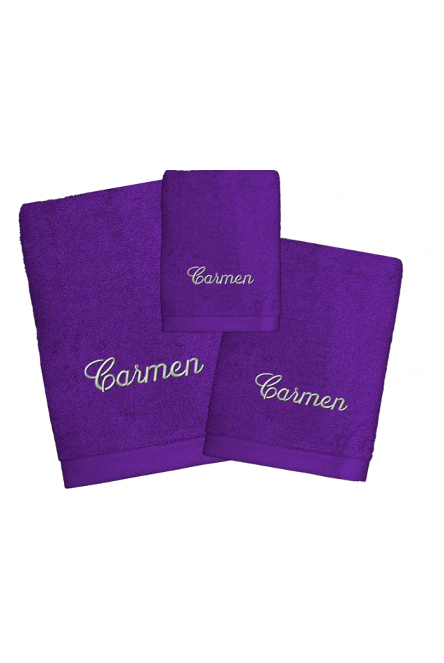 Juego de Toallas Pure Violeta Personalizado Comprar Juego de Toallas Pure Violeta