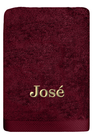 Toalla Pure Burdeos  Personalizada