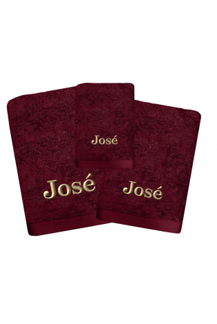 Juego de Toallas Pure Burdeos Personalizado