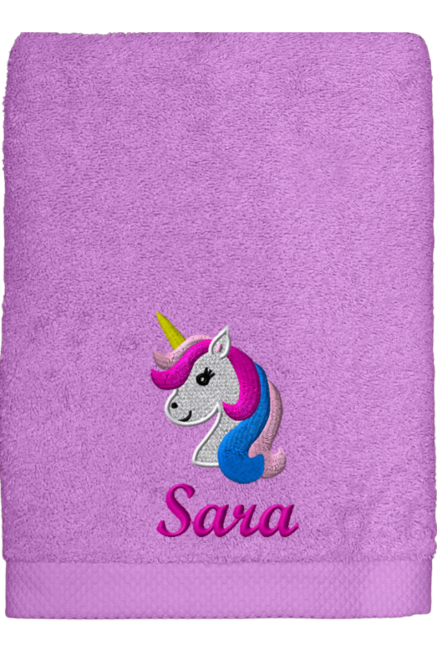 Toalla Unicornio Lavanda Comprar Toalla Unicornio Lavanda Personalizada