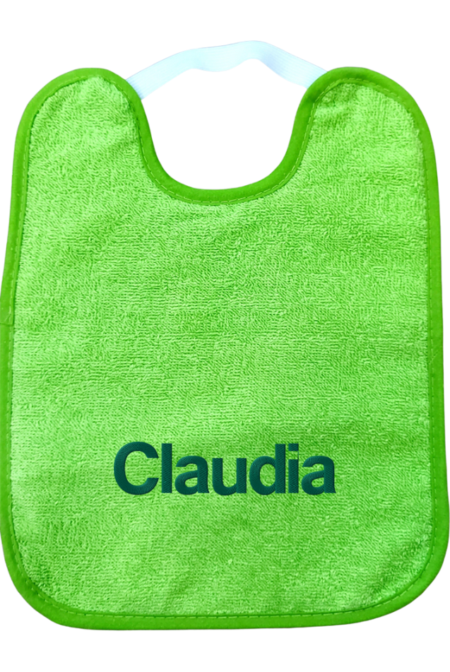 Babero Guardería Goma Pistacho Comprar Babero Guardería Goma Pistacho Personalizado