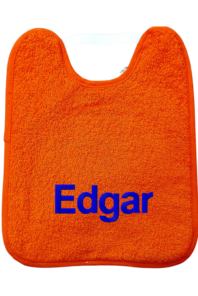 Babero Guardería Goma Naranja Comprar Babero Guardería Goma Naranja Personalizado
