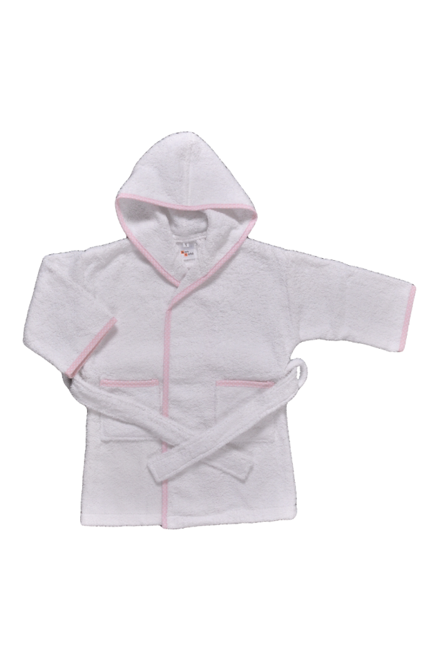 Comprar Albornoz Picolo Topos Rosa T.1