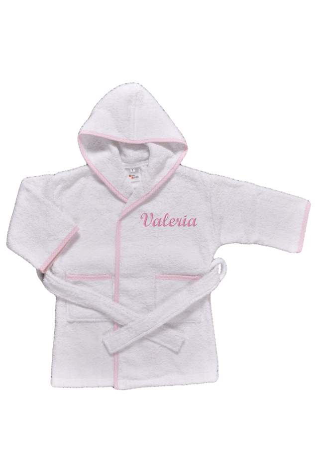 Comprar Albornoz Picolo Topos Rosa T.1 Personalizado