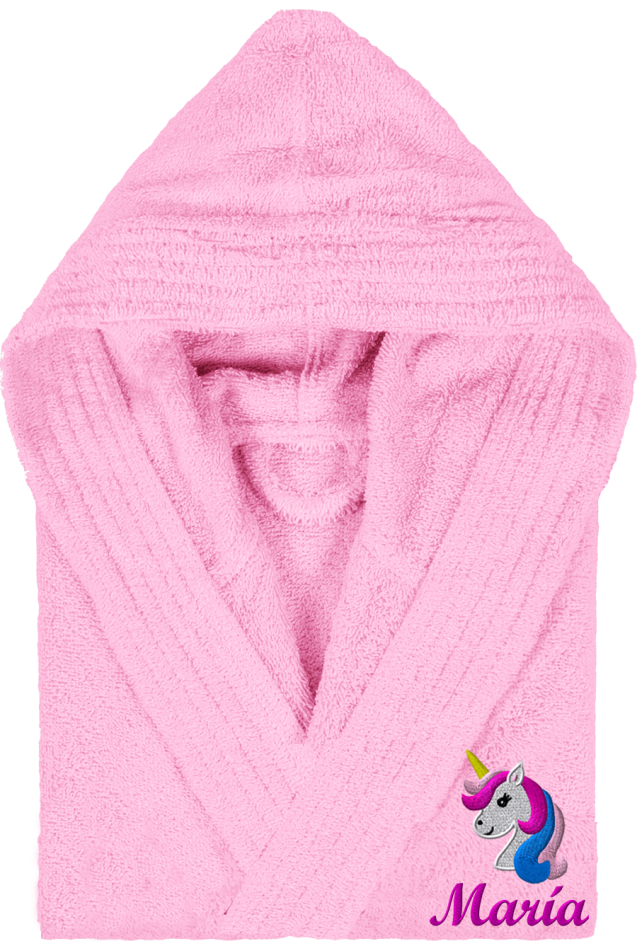 Comprar Albornoz Rosa Unicornio Personalizado