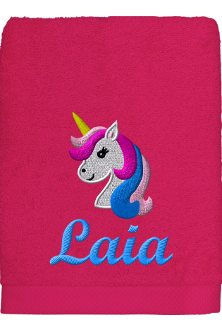 Comprar Toalla Unicornio Fucsia Personalizada
