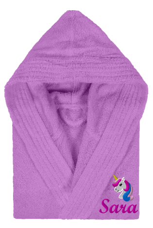 Albornoz Lavanda Unicornio Personalizado