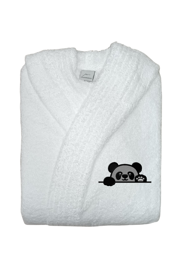 Comprar Albornoz Panda Blanco Personalizado