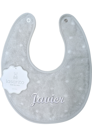 Babero Pintas Mini Gris