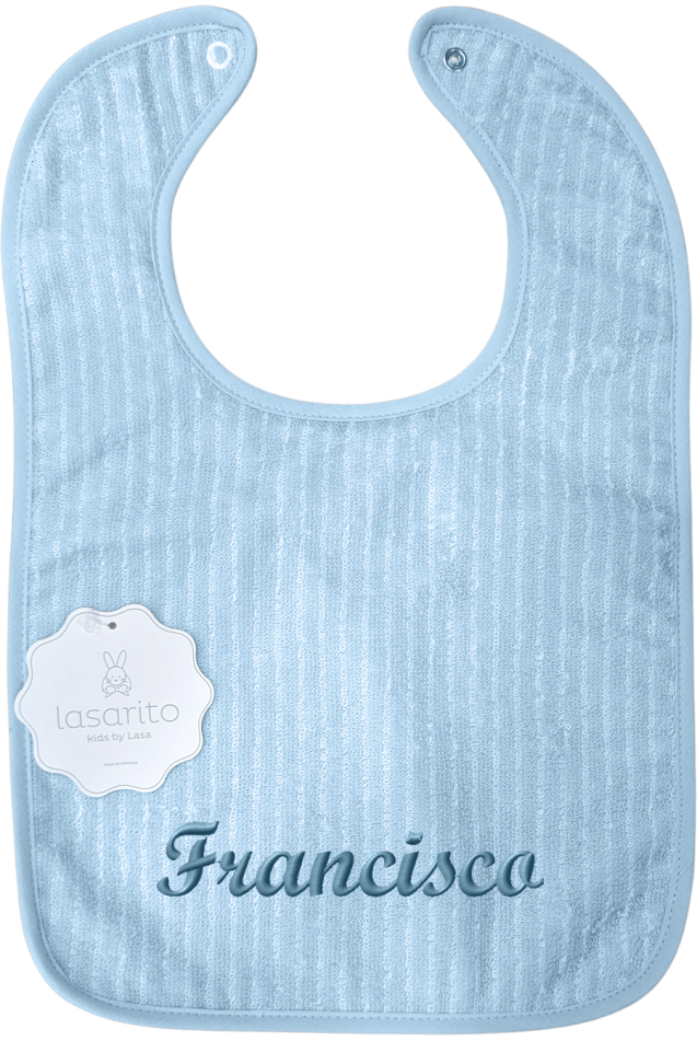 Comprar Babero Personalizado Rayas Azul