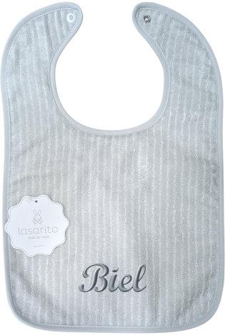 Babero Rayas Gris