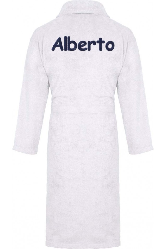 Albornoz Blanco Personalizado Comprar Albornoz Pure Blanco Personalizado