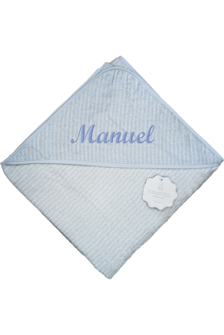 Capa Bebe Rayas Azul