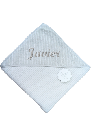 Capa Bebe Rayas Gris