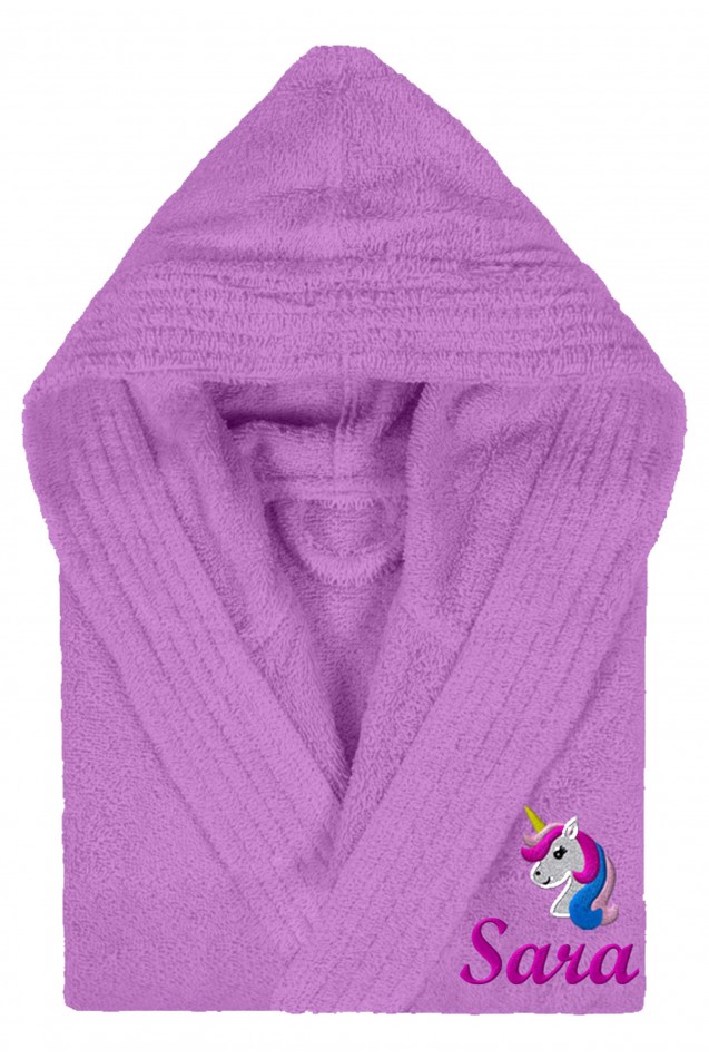 Lavanda Unicornio Comprar Albornoz Lavanda Unicornio Personalizado