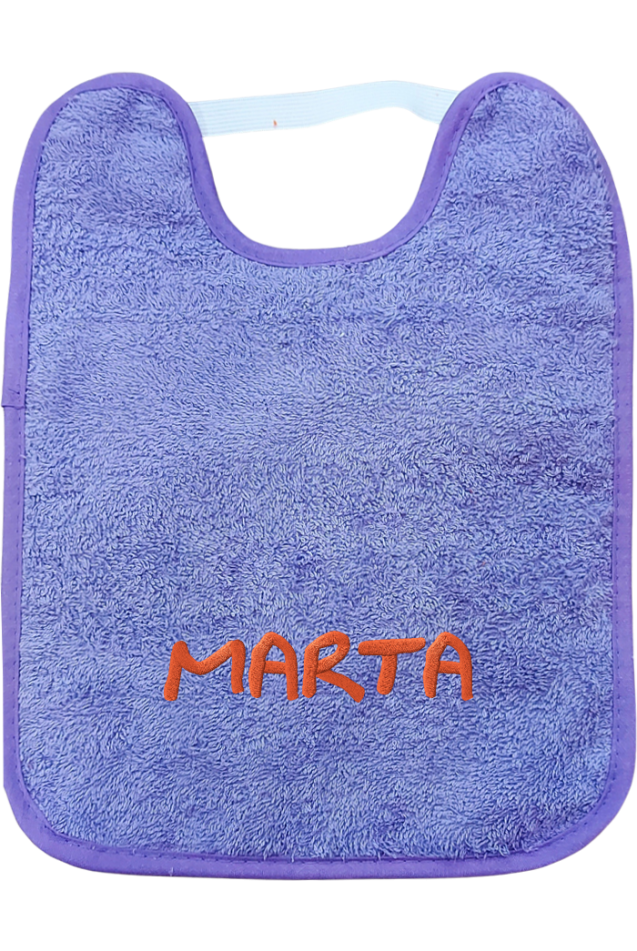 Guardería Goma Lila Comprar Babero Guardería Goma Lila Personalizado