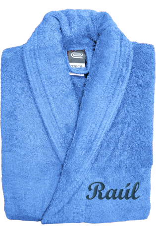 Comprar Albornoz Smoking Celeste Personalizado