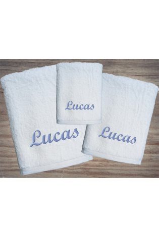 Juego Toallas Alfa Blanco